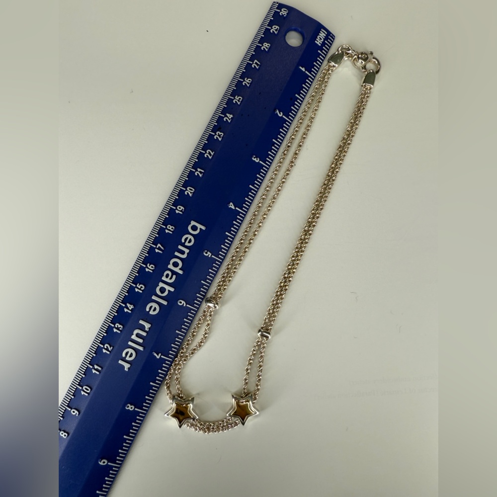 LOT 2278 Tiffany & Co. OLD collectible double rope necklace moving stars - Picture 8 of 9